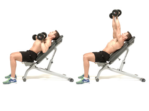 preview for Incline dumbbell chest press (45 degrees)