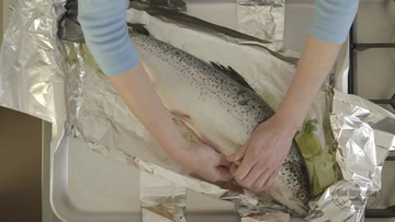Fish, Seafood, Fish, Plastic bag, Safety glove, Ray-finned fish, Plastic, Foil, Oily fish, Glove, 