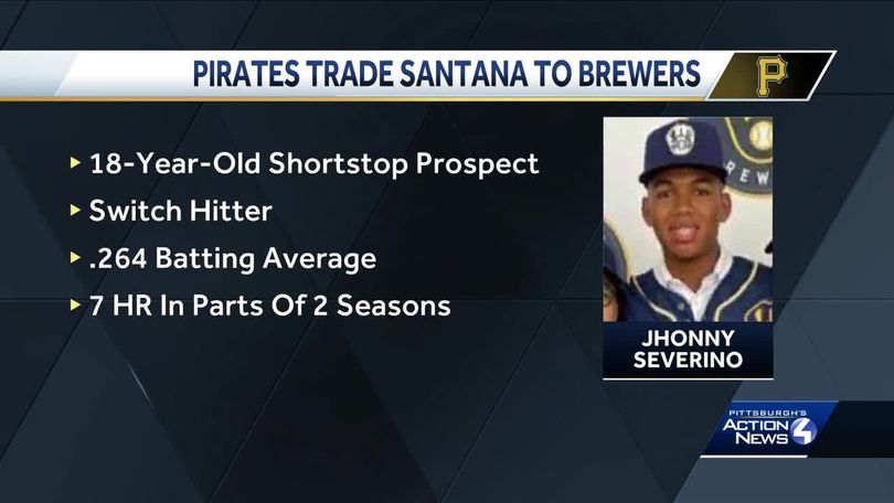 Pirates trade veteran 1B Carlos Santana to Milwaukee