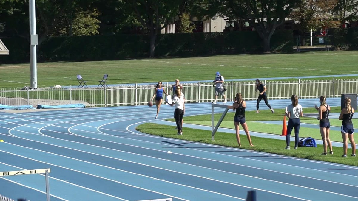 preview for BYU’s Whittni Orton Takes Down Women’s Basketball Mile Record