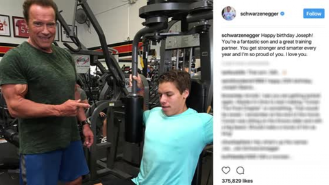 Arnold Schwarzenegger S Son Looks So Much Like Him Schwarzenegger And Long Lost Son Look So Much Alike