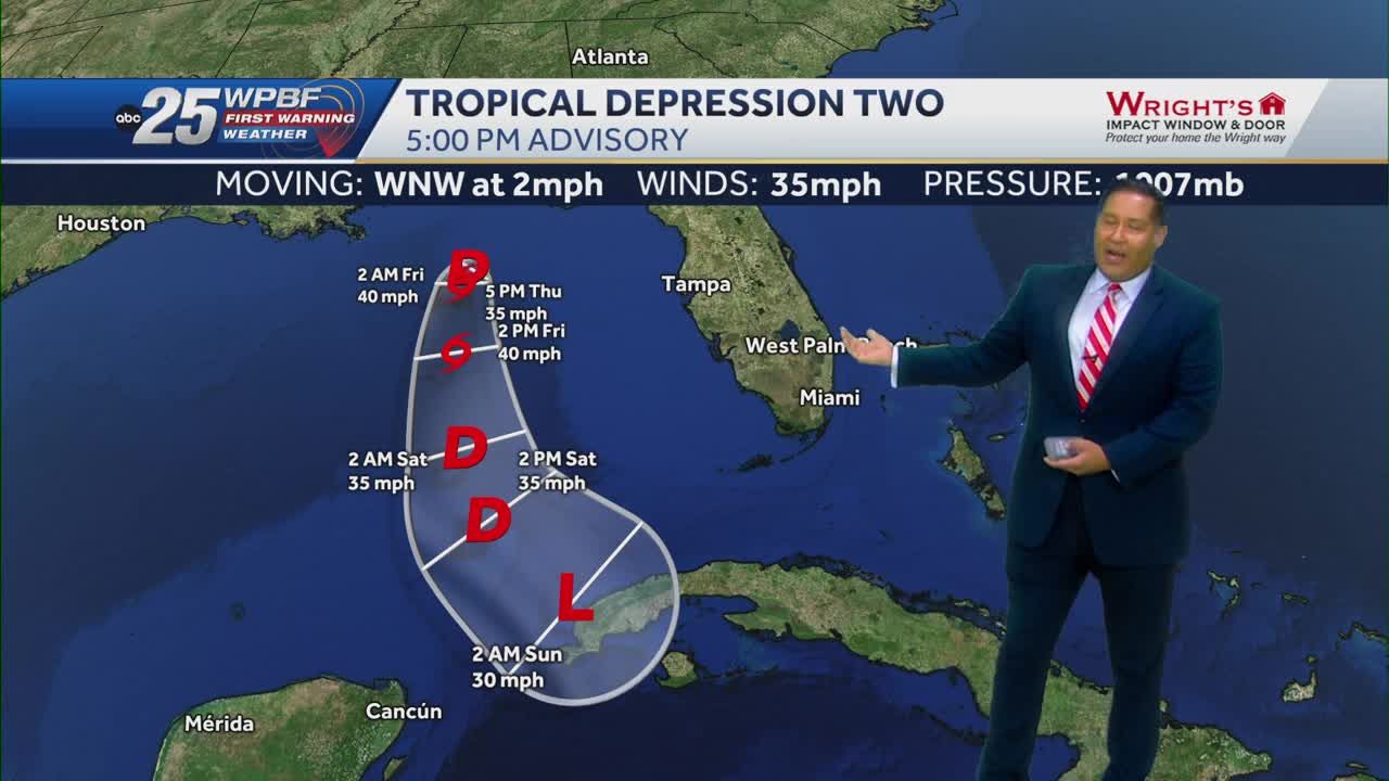 Tropical Depression 2 forms in Gulf of Mexico on first day of hurricane season