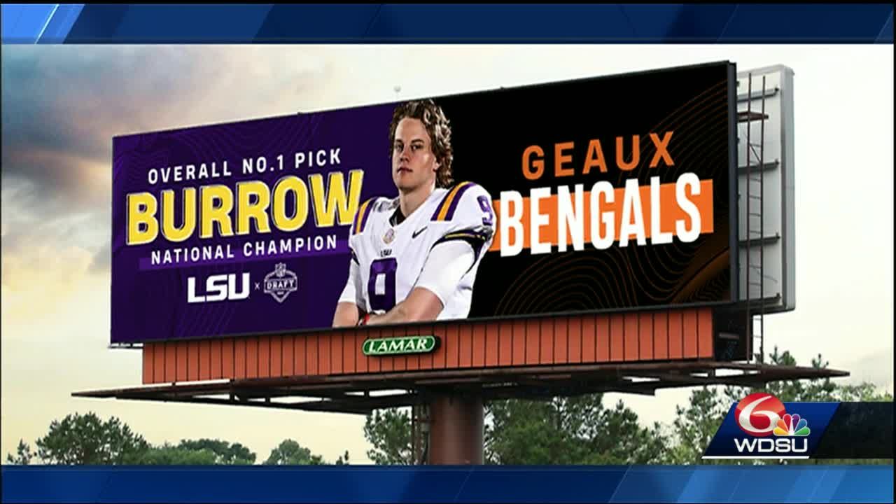 Joe Burrow's 'Burreaux' jersey appears on Baton Rouge billboards