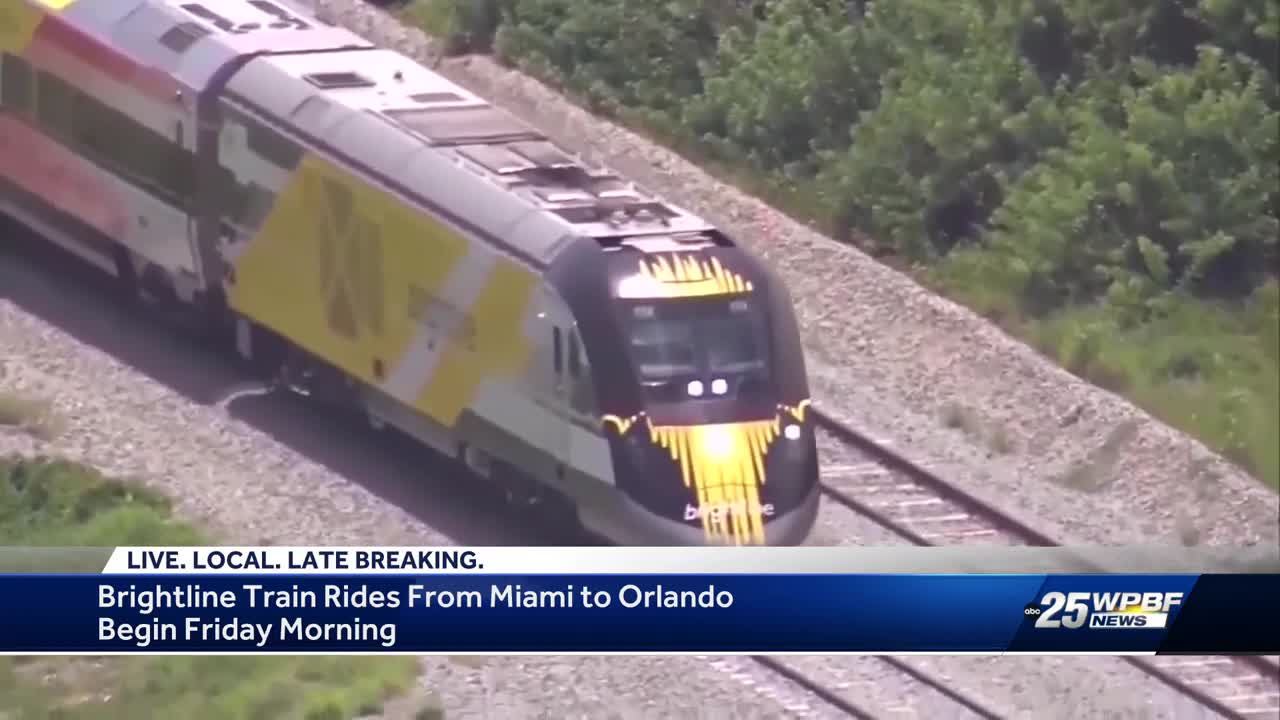 Brightline service from Miami to Orlando begins Friday morning