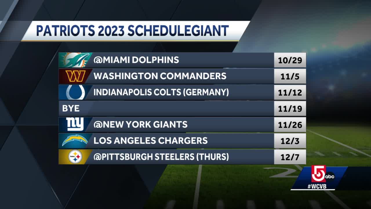 New England Patriots Announce Full 2023 Schedule