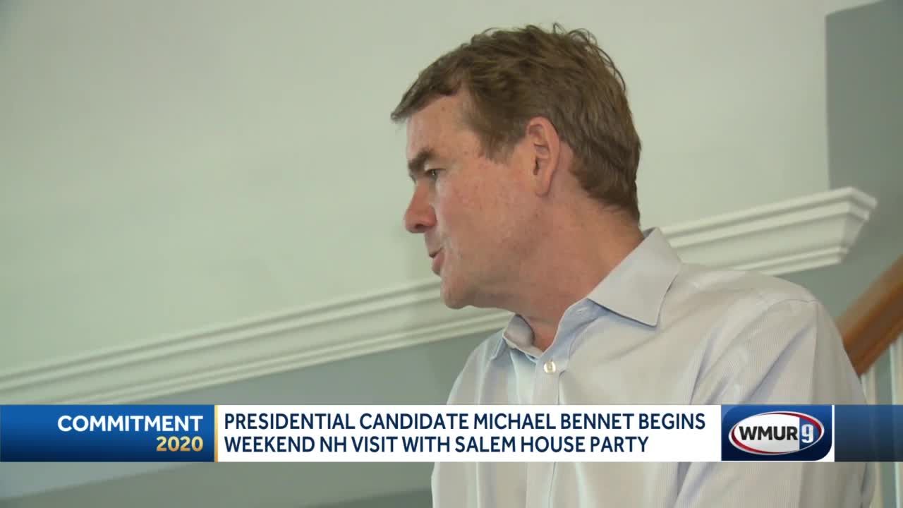 Democratic presidential candidate Michael Bennet returns to NH