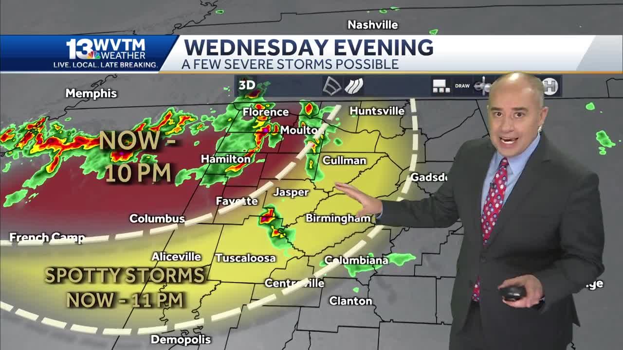 Impact Weather hits Alabama with strong storms likely Wednesday