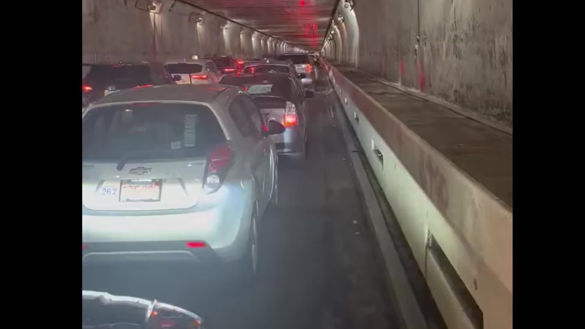 Drivers forced to back out of Boston's Sumner Tunnel after truck gets stuck