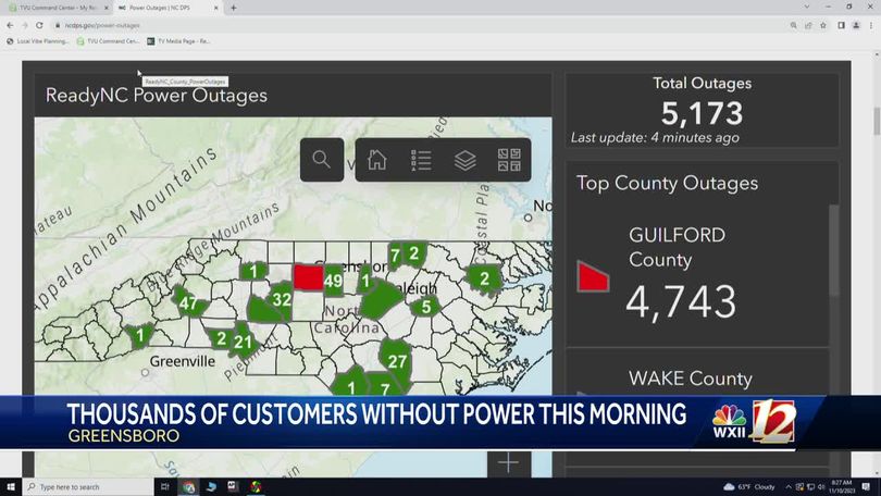 Massive power outage in Greensboro