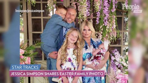 preview for Jessica Simpson Shares Adorable New Photos of 4-Week-Old Birdie with Daughter Maxwell and Son Ace