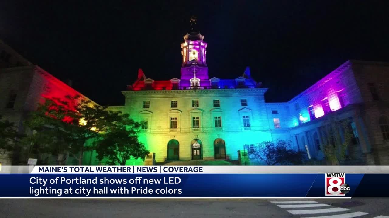 Portland Shows Off New Led Lights With Pride Display Portland Shows Off New Led Lights With Pride Display
