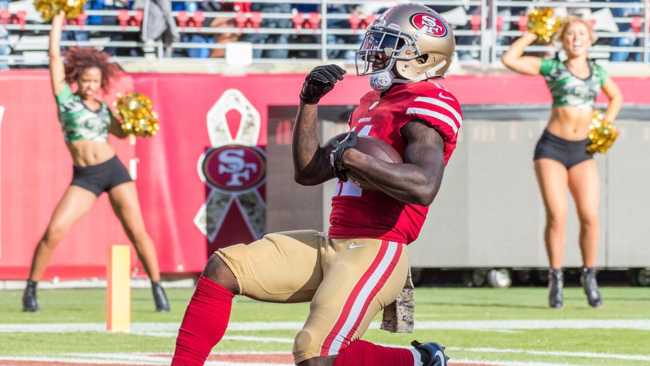 Marquise Goodwin plays, scores emotional TD for 49ers hours after