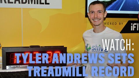 preview for Tyler Andrews Sets New Treadmill Half Marathon World Record