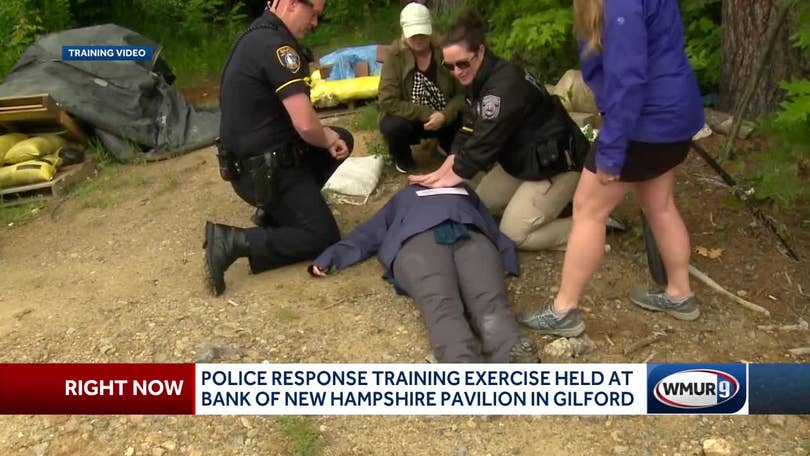 Agencies hold training exercise at Bank of NH Pavilion