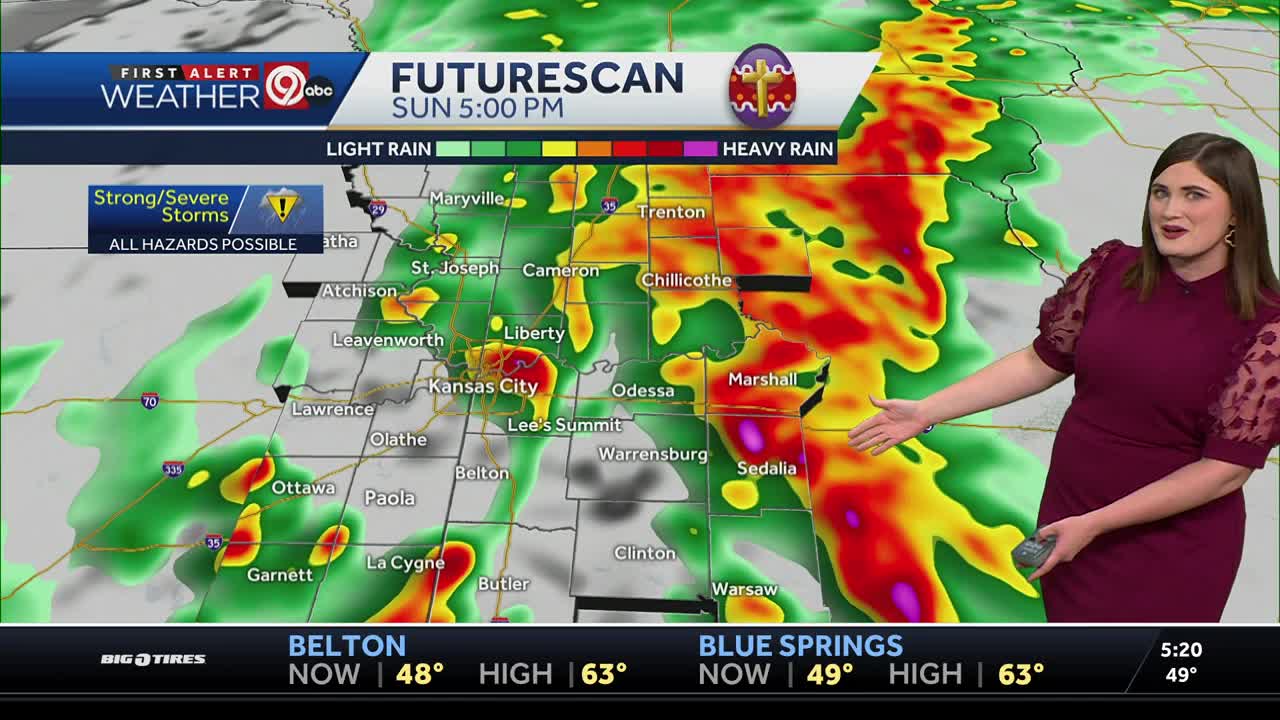 Travel impacts for Easter Sunday with storms in the forecast