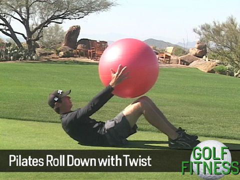 preview for Fitness for Golf: Pilates Roll Downs with Oblique Twists