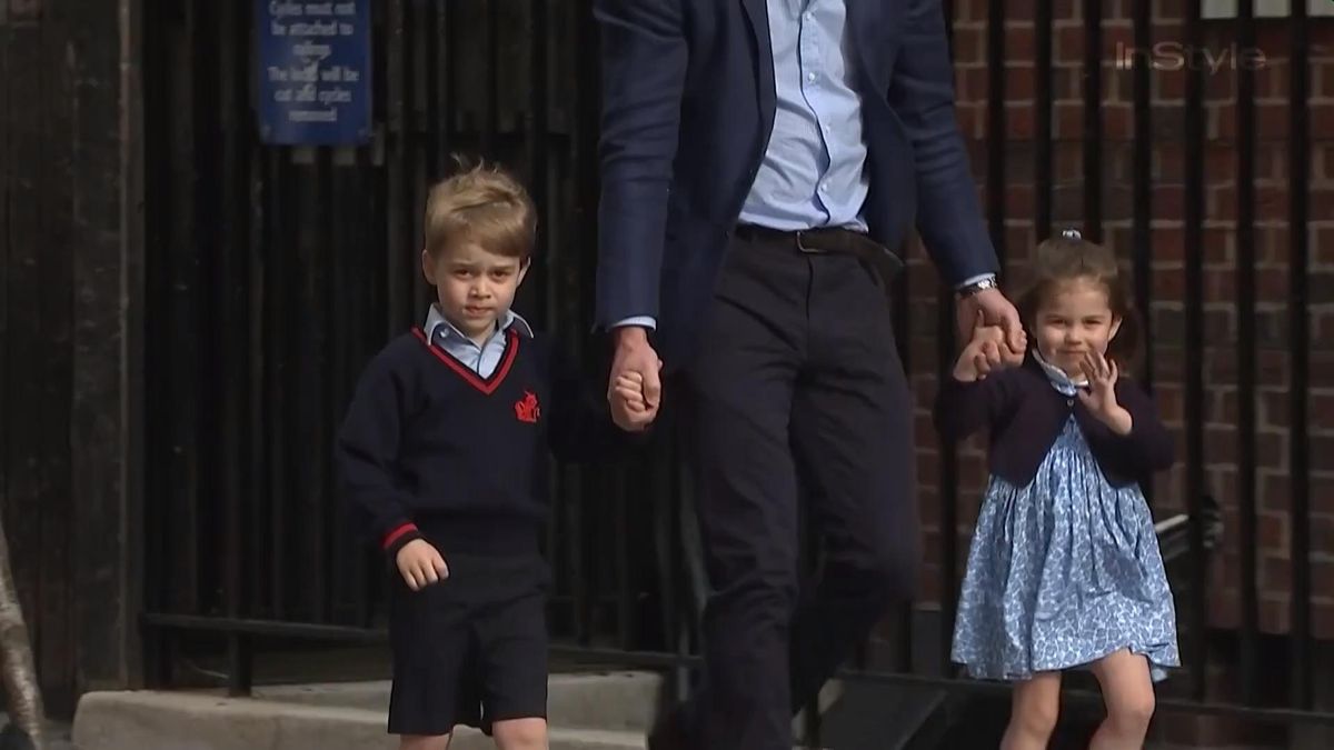 preview for Right Now: Prince William, Princess Charlotte, and Prince George at St. Mary's Hospital