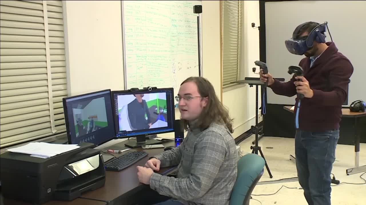 Photo of Virtual Reality demonstration