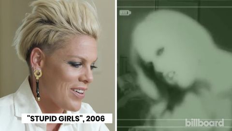 preview for P!nk Reacts To Her Very First Music Video, Her Iconic 'Glitter In the Air' Grammys Performance & More | Billboard
