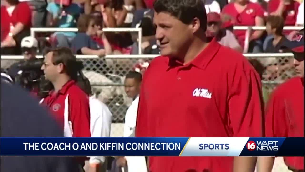 LSU head football coach Ed Orgeron and his wife Kelly on the Red