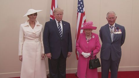 preview for The Queen bids farewell to President Trump