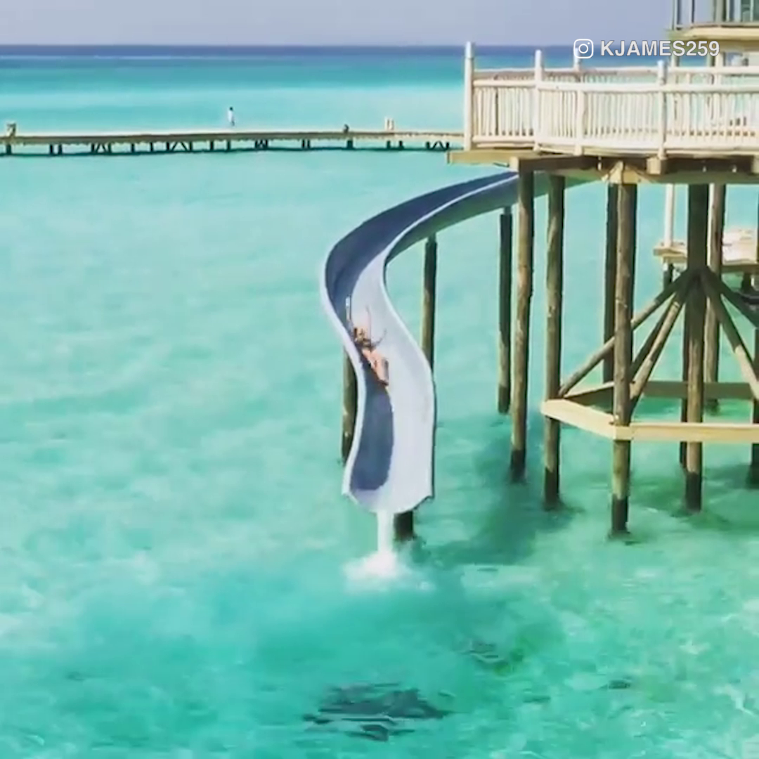 preview for This waterslide goes directly into the ocean