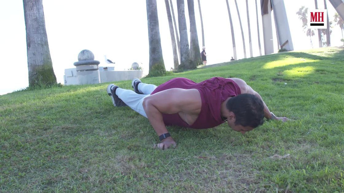 preview for Hit This Anywhere, Anytime Pushup Workout | Men’s Health Muscle