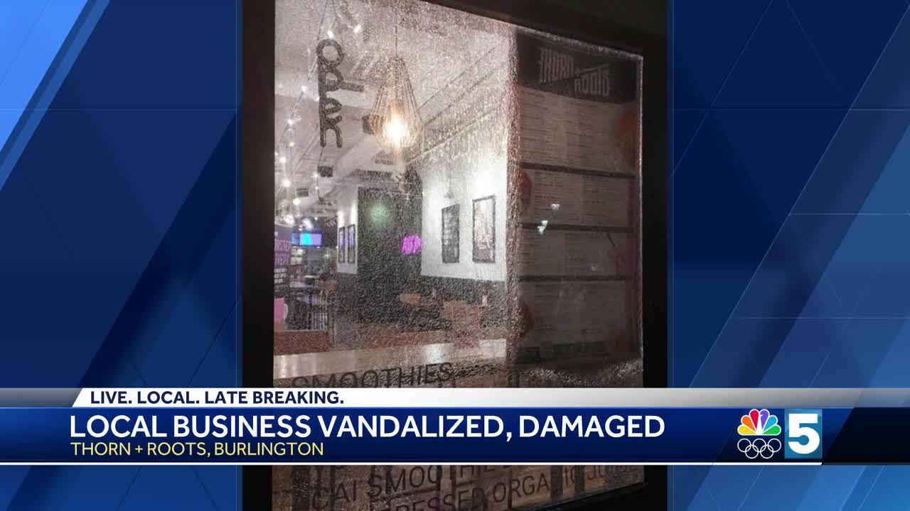 Burlington restaurant Thorn + Roots vandalized