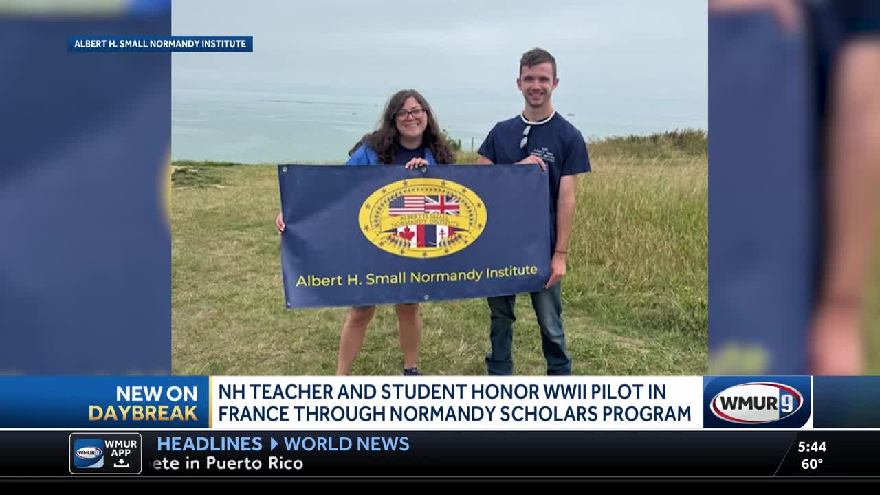 New Hampshire student and teacher honor WWII pilot in France