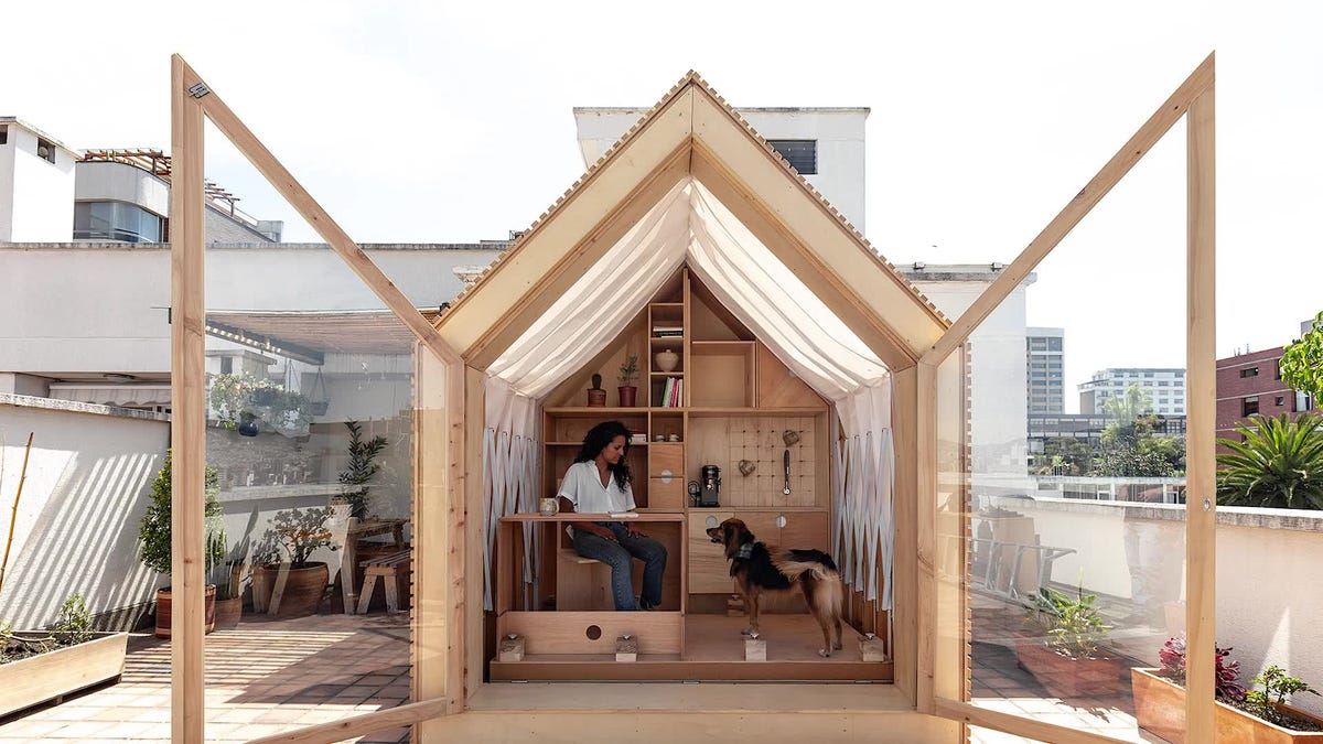 casita extensible de diseño para la terraza