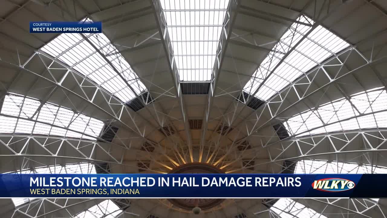 West Baden reaches milestone in hail damage repairs