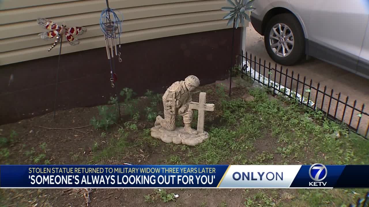 Stolen statue returned to military widow three years later