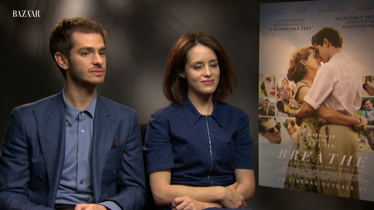 preview for Claire Foy and Andrew Garfield discuss 'Breathe'