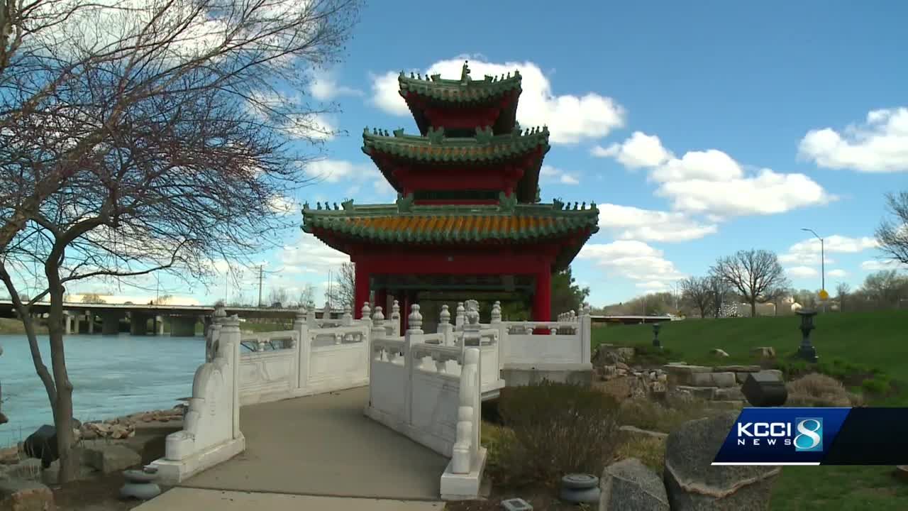 No Work Done After Vandal Damages Pagoda At Robert D Ray Asian