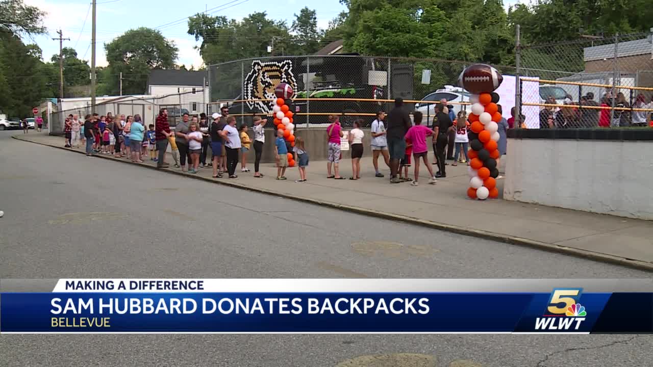 Bengals' Sam Hubbard gives 650 backpacks to students ahead of school year