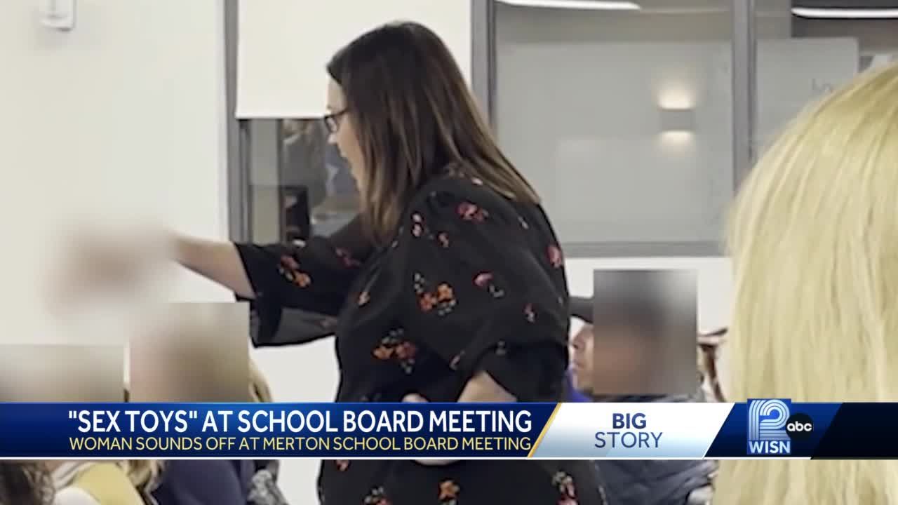 Woman uses sex toys as props in school board meeting