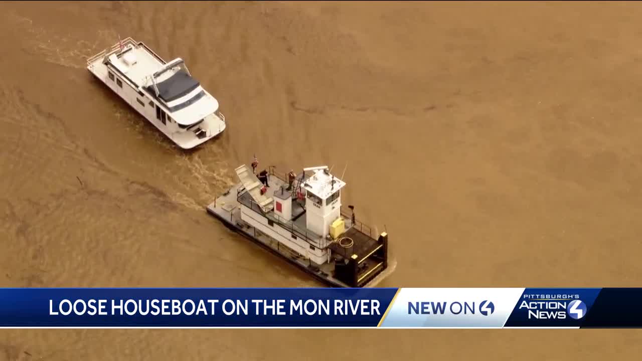 Houseboat breaks free from marina; Emergency officials called to retrieve it