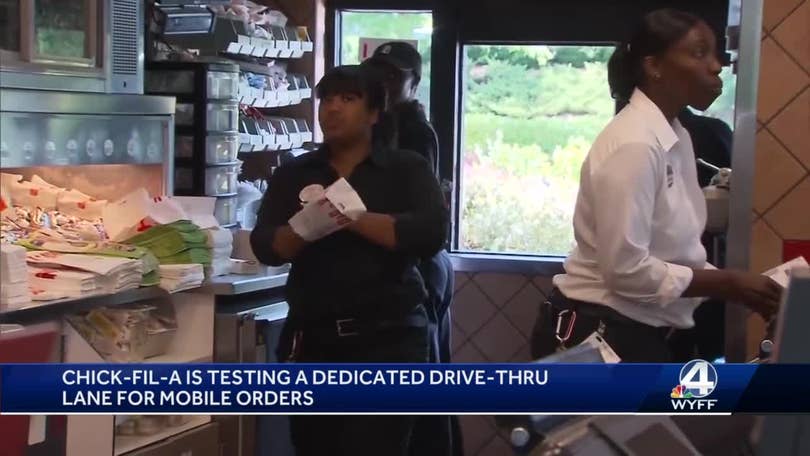 Mobile Thru: A drive-thru lane for mobile orders, Chick-fil-A