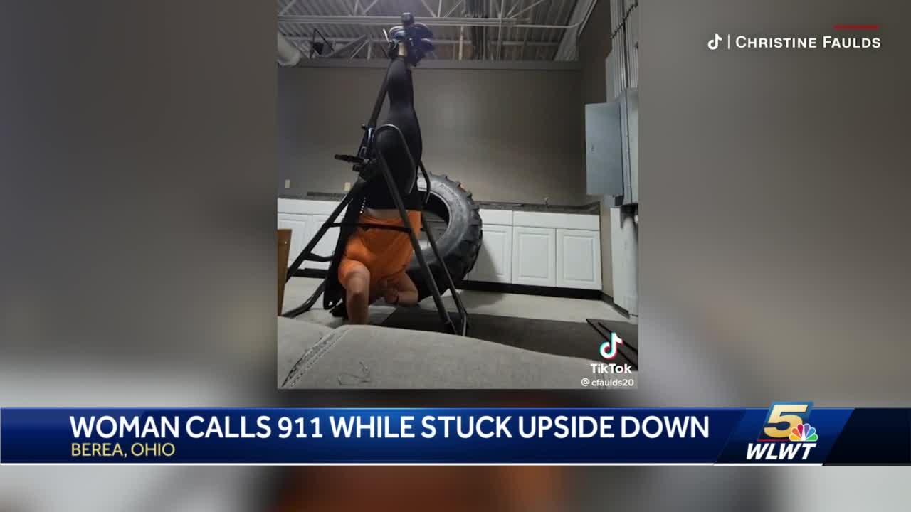 VIDEO: Ohio woman gets stuck upside in workout machine