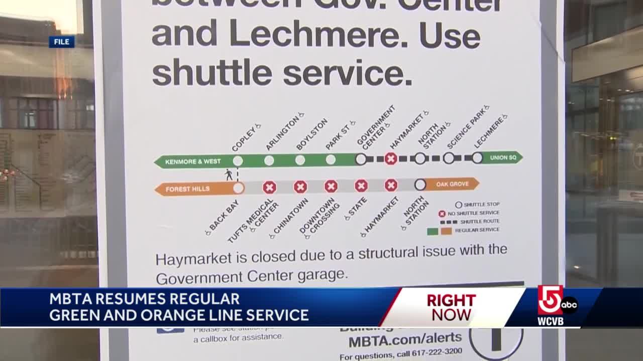 MBTA service resumes after safety concerns with garage