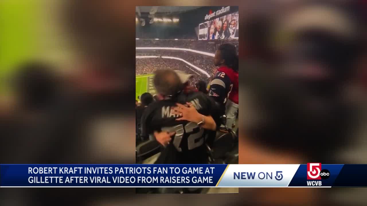 Rowdy Raiders fan goes viral for heckling Patriots supporter at his first  game