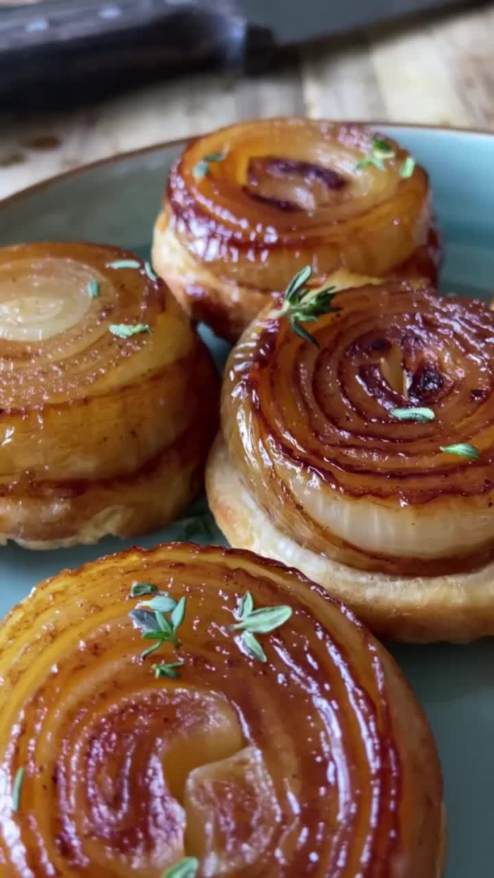 Video player poster image preview for Mini Onion Tarte Tatins