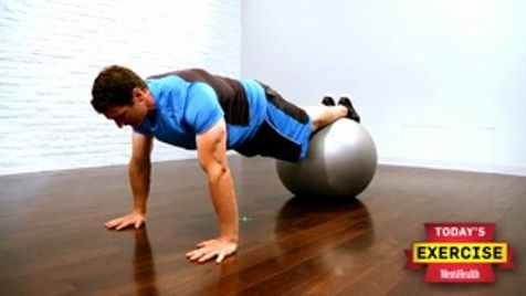 preview for Swiss-Ball Jacknife with Pushup