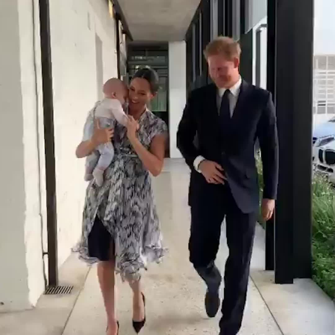 preview for Baby Archie just did his first royal engagement on tour in Africa