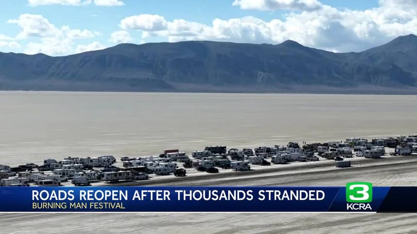 Wait times to exit Burning Man drop after flooding left tens of thousands  stranded in Nevada desert