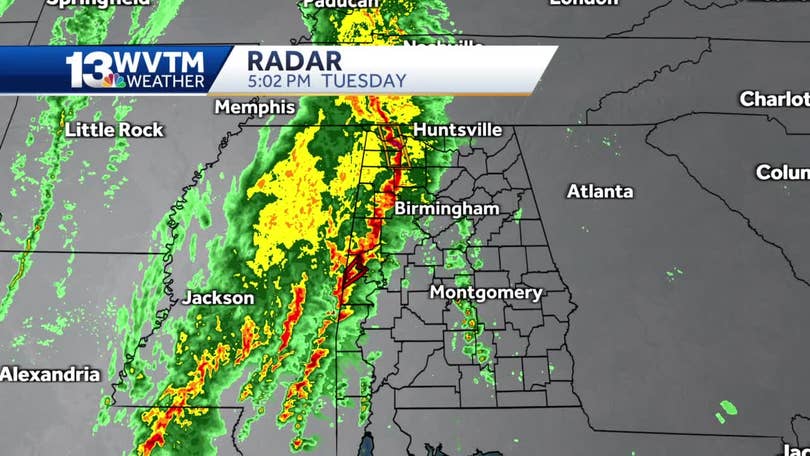 Severe Storms Forecast For Central Alabama This Afternoon