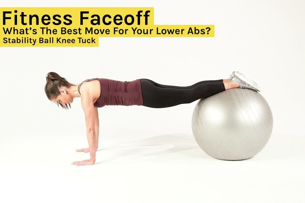 Fitness FaceOff Stability Ball Knee Tuck vs. Lying Leg Raise