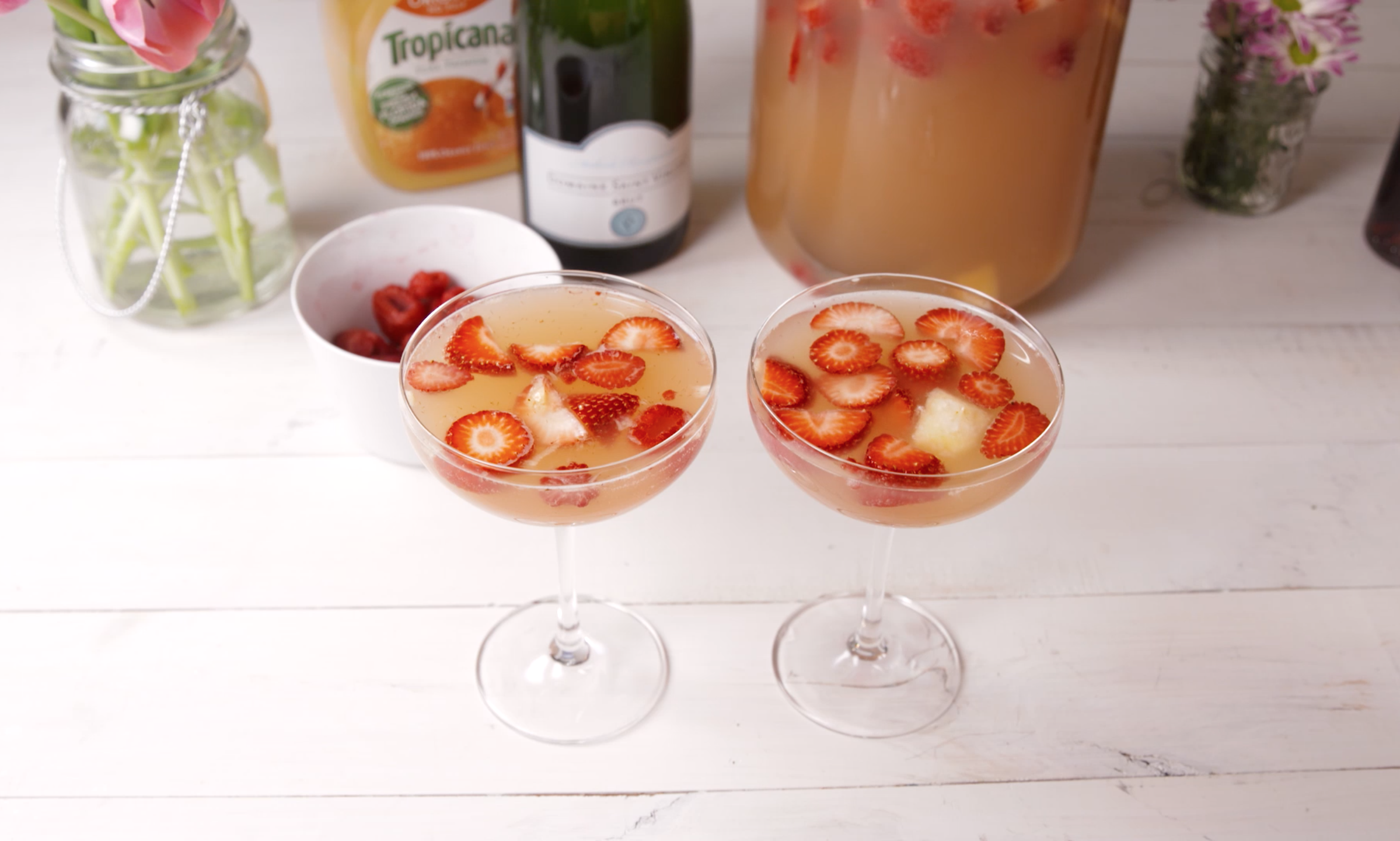 Big-Batch Honeysuckle Mimosa Cocktail Recipe