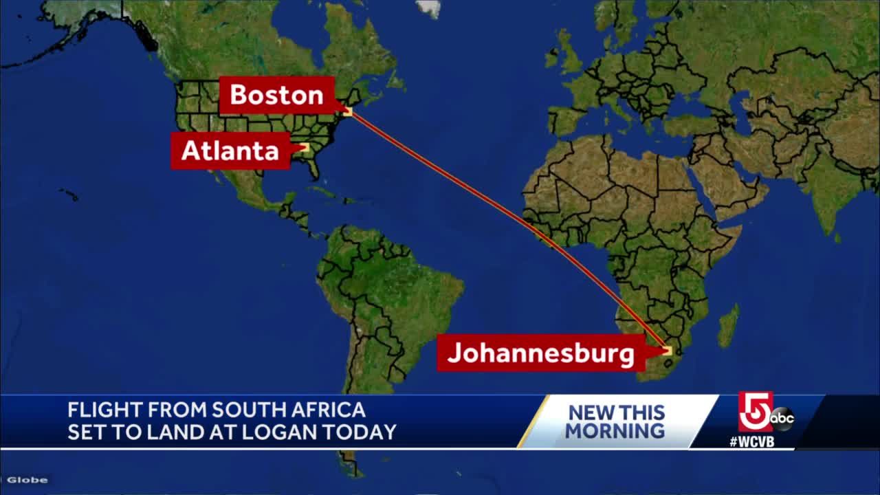 Plane from South Africa makes stop at Logan Airport in Boston