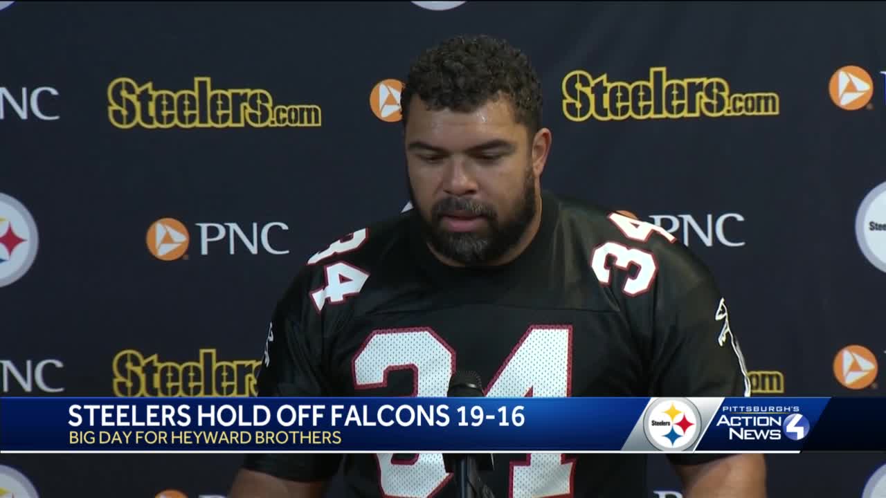 Steelers vs Falcons: Cameron Heyward cheers brother in dad's jersey